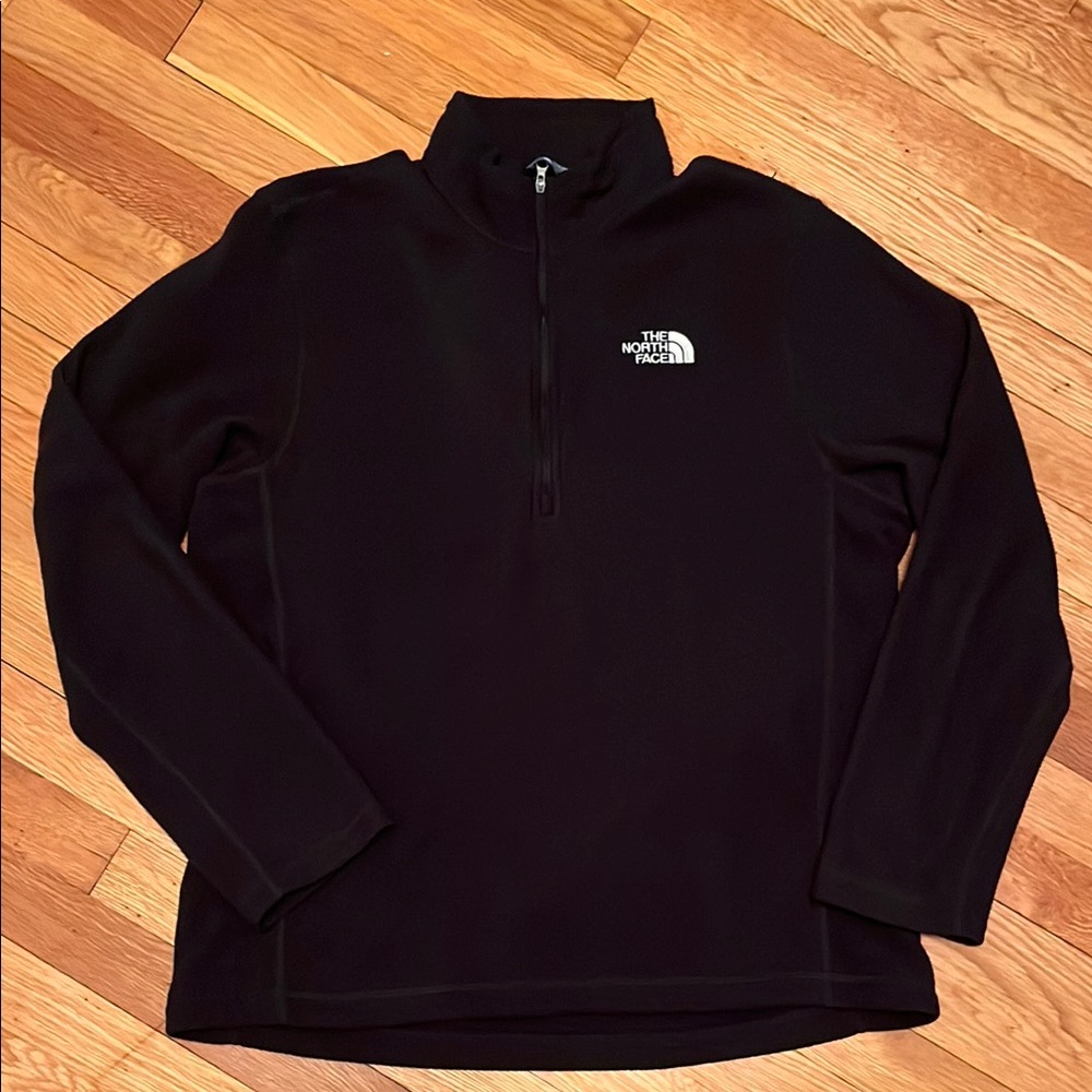 The North Face Men's Black 1/4 Zip Pullover Size Medium